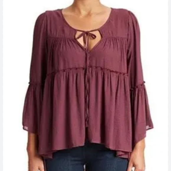 Free People Bell Sleeved Tunic Size Extra Small - Picture 1 of 6
